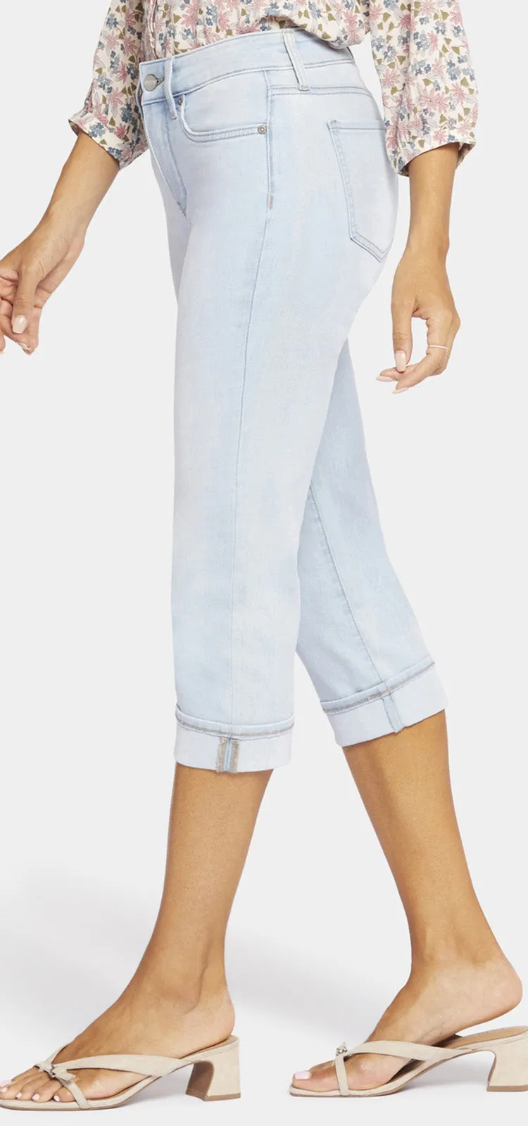 Marilyn Crop Cuff Jeans Light Blue Cool Embrace® Denim | Brightside