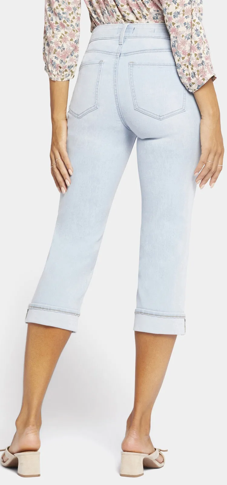 Marilyn Crop Cuff Jeans Light Blue Cool Embrace® Denim | Brightside