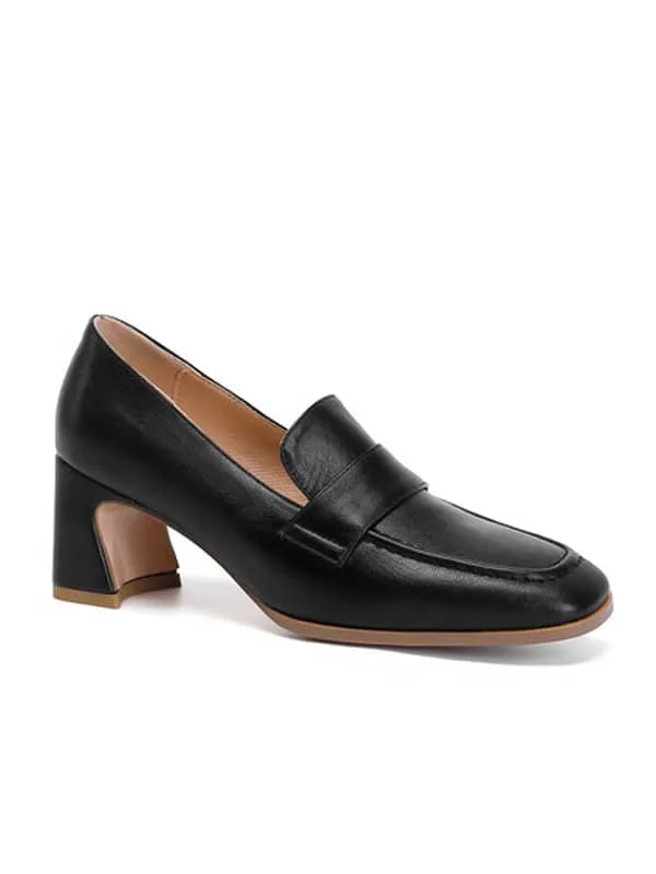 Mary Jane Square Toe Block Heel