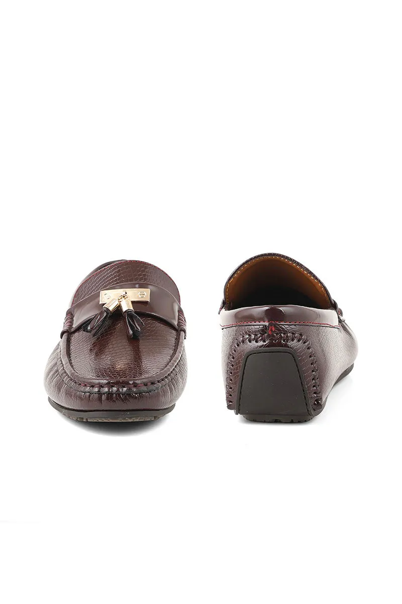 Men Casual Driving Mocs M26066-Maroon