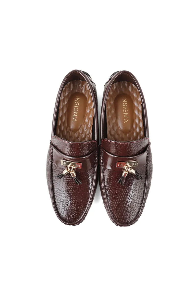 Men Casual Driving Mocs M26066-Maroon