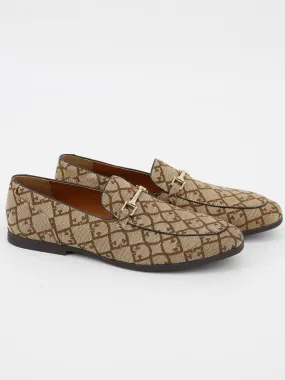 Men's Jacquard Loafers,Beige