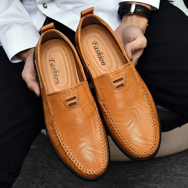 Men's Loafers plus Size Leather Shoes Men's Casual