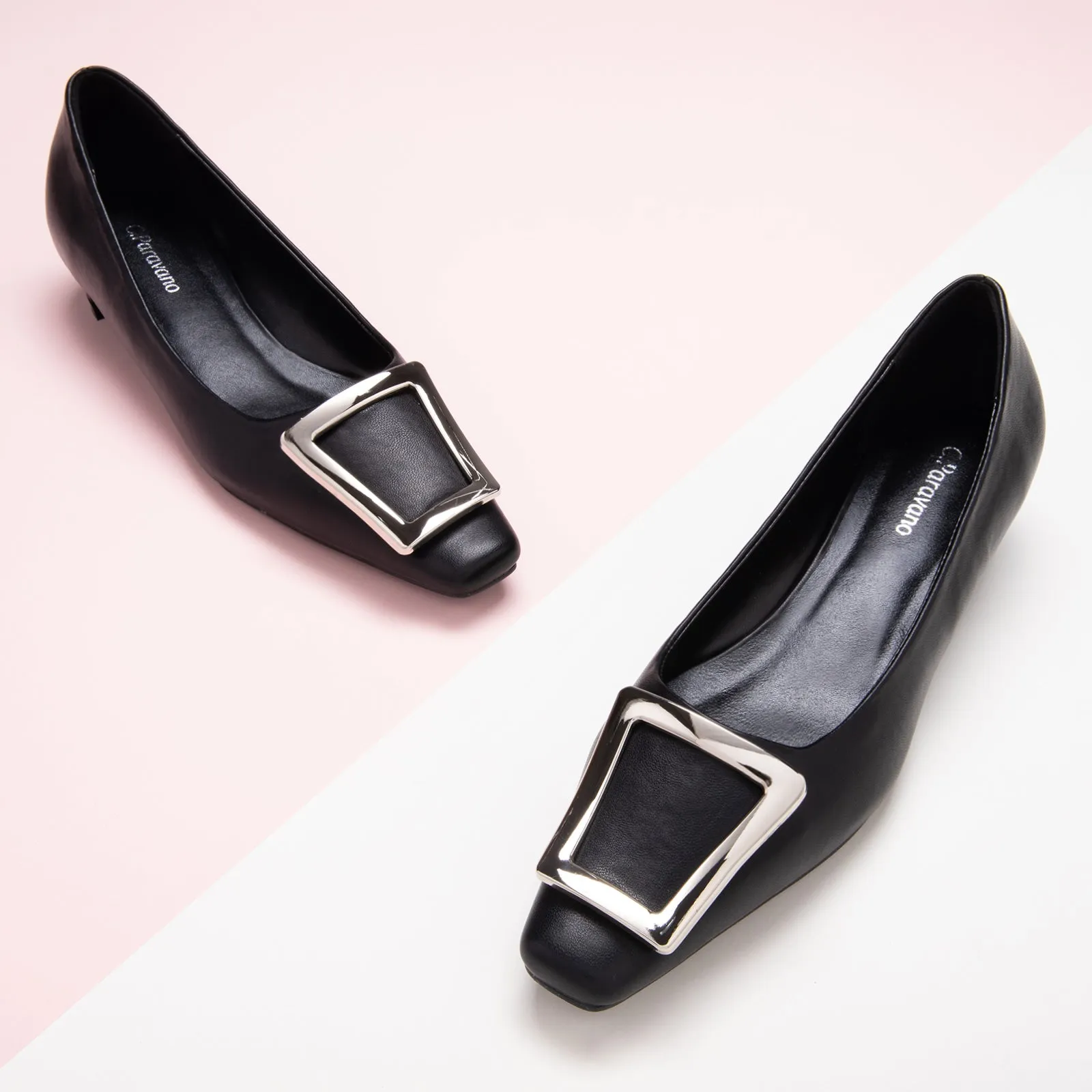 Metal Buckle Low Heel (Lucia)