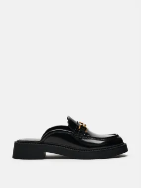 Mule loafers with metal detail