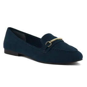 Navy Formal Bit Loafers