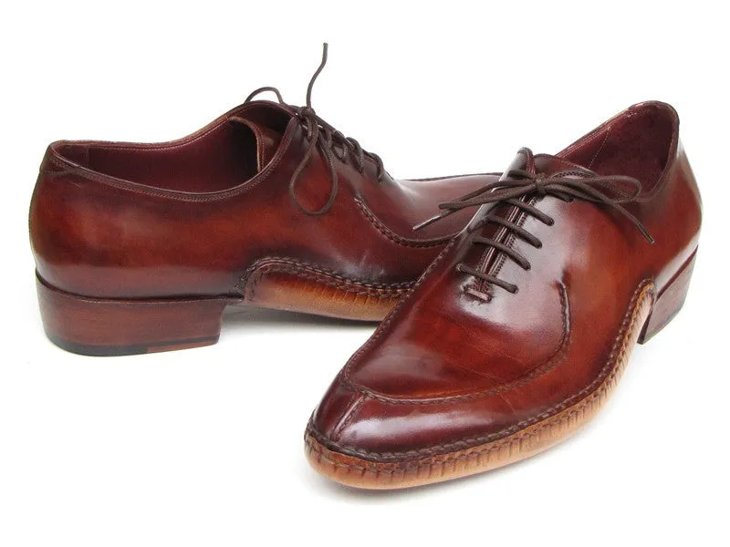 Paul Parkman Men's Burgundy Split-toe Oxfords