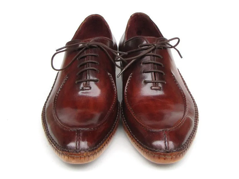 Paul Parkman Men's Burgundy Split-toe Oxfords