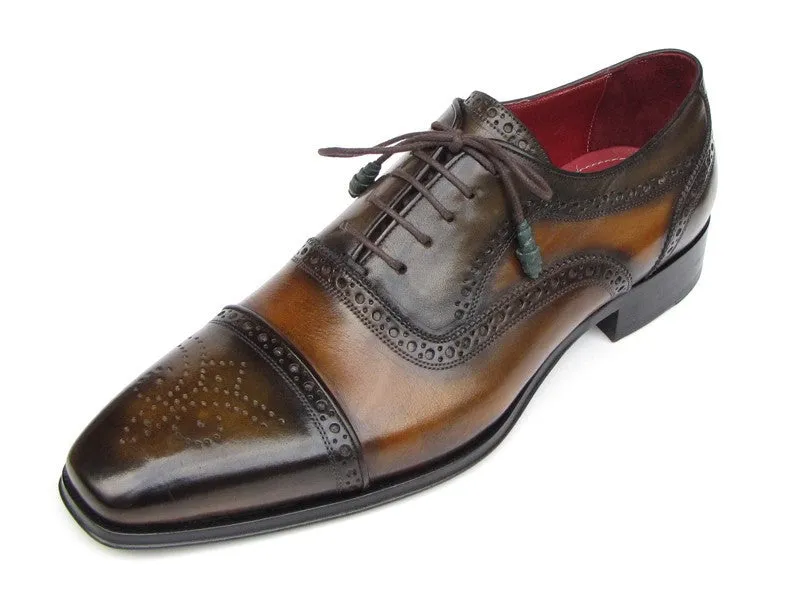 Paul Parkman Men's Hand-Painted Captoe Oxfords