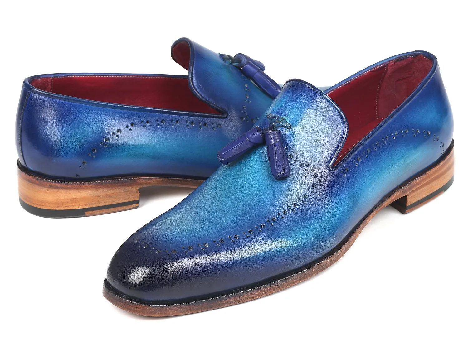 Paul Parkman Men's Tassel Loafer Blue (ID#66T82-BLU)