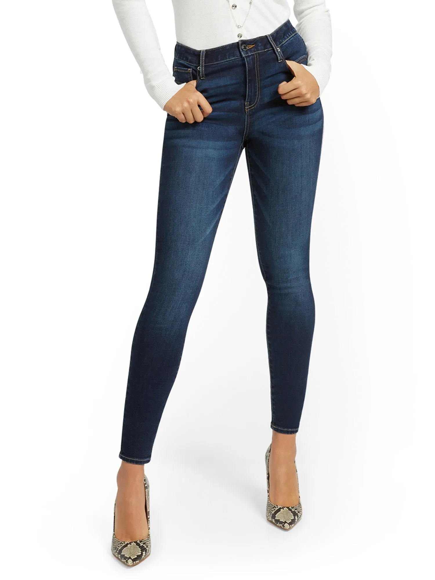 Petite High-Waisted Curvy Skinny Jeans