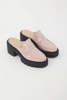 Pink Patent Leather Mule Loafer