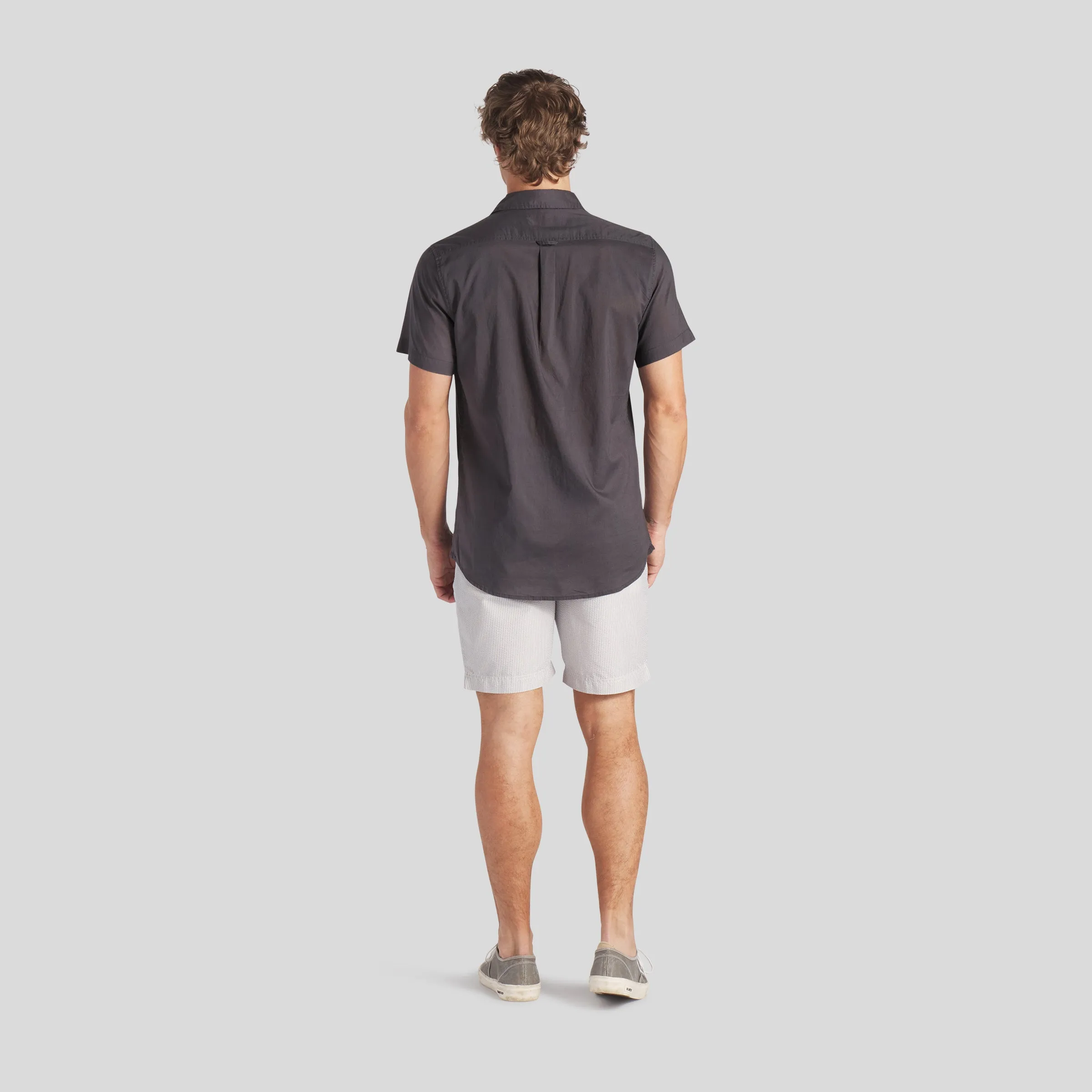 Portofino Featherweight Poplin Short Sleeve Shirt - Forged Iron