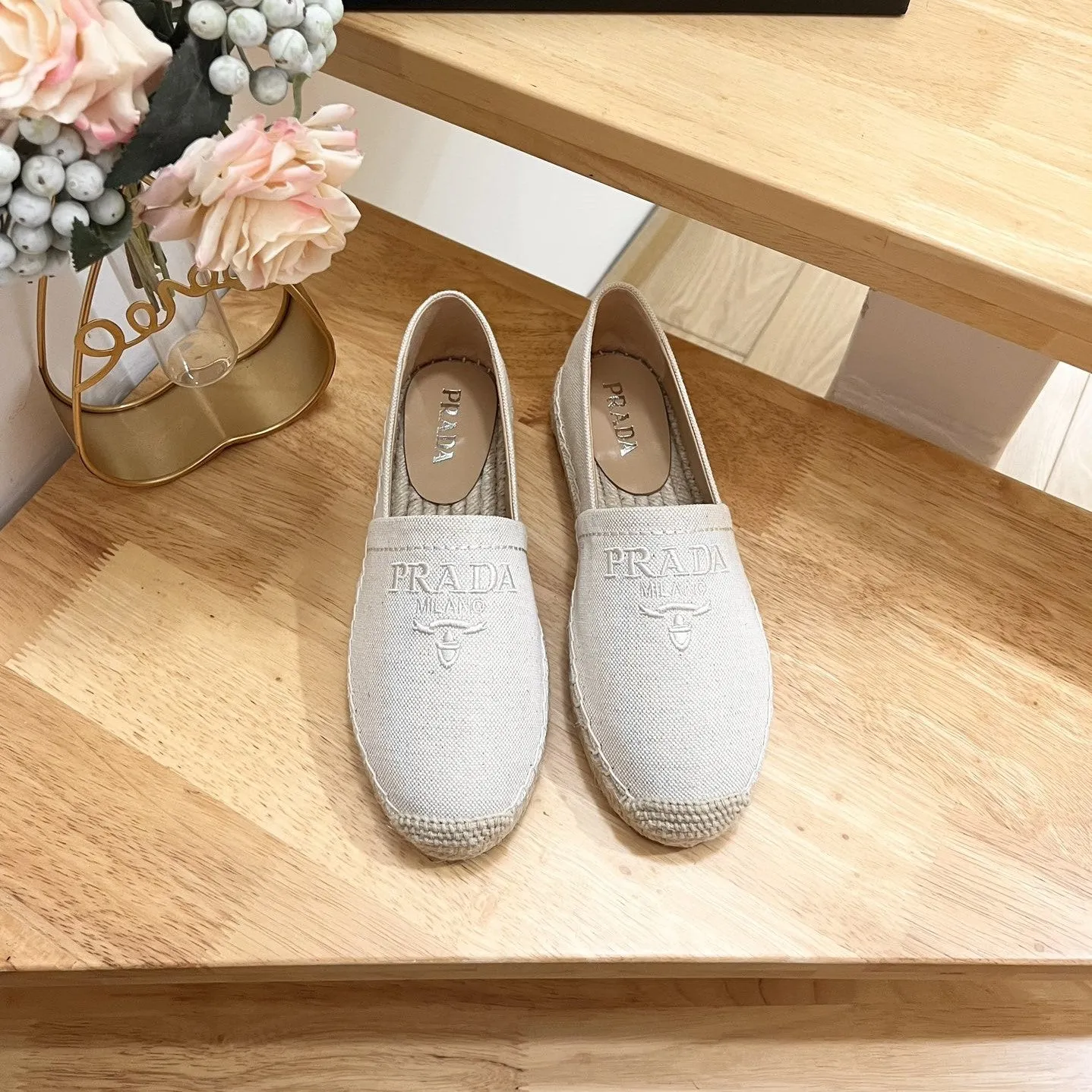 pra espadrilles beige canvas