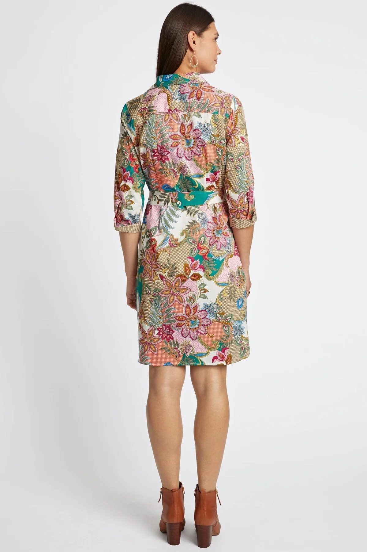 Rocca No Iron Jacobean Floral Dress