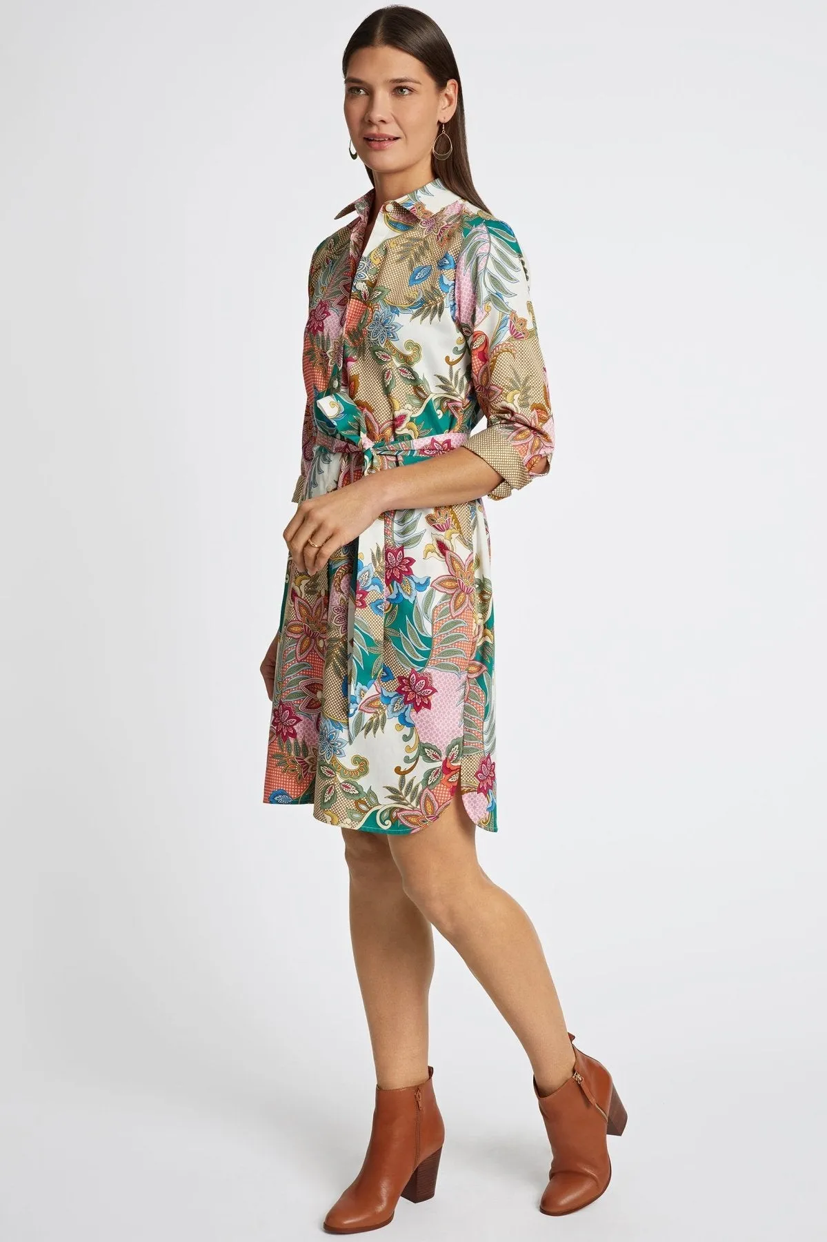 Rocca No Iron Jacobean Floral Dress