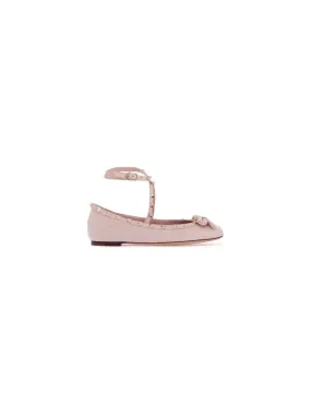 Rockstud Patent Ballerinas