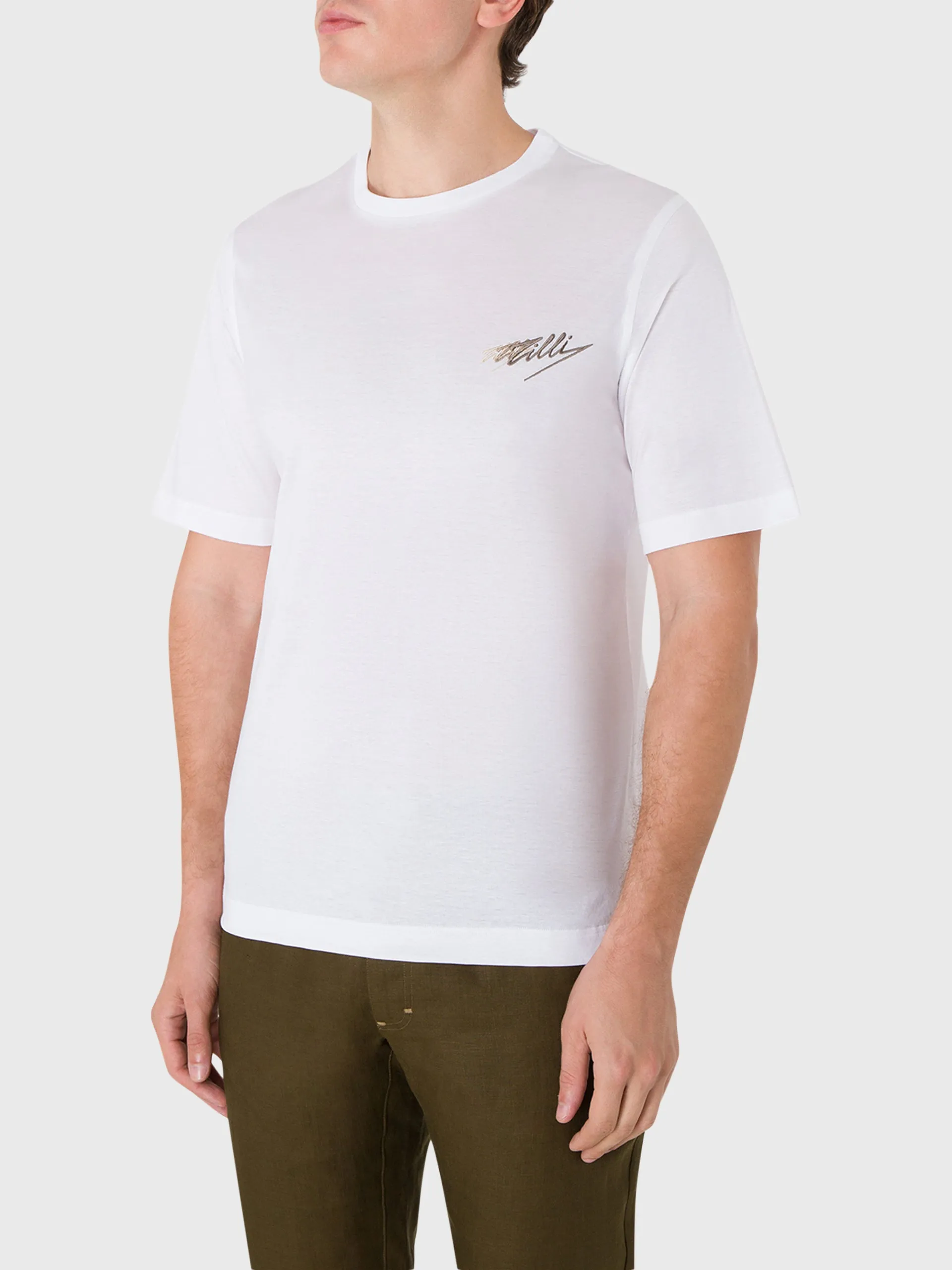 Satin Finish Cotton T-Shirt