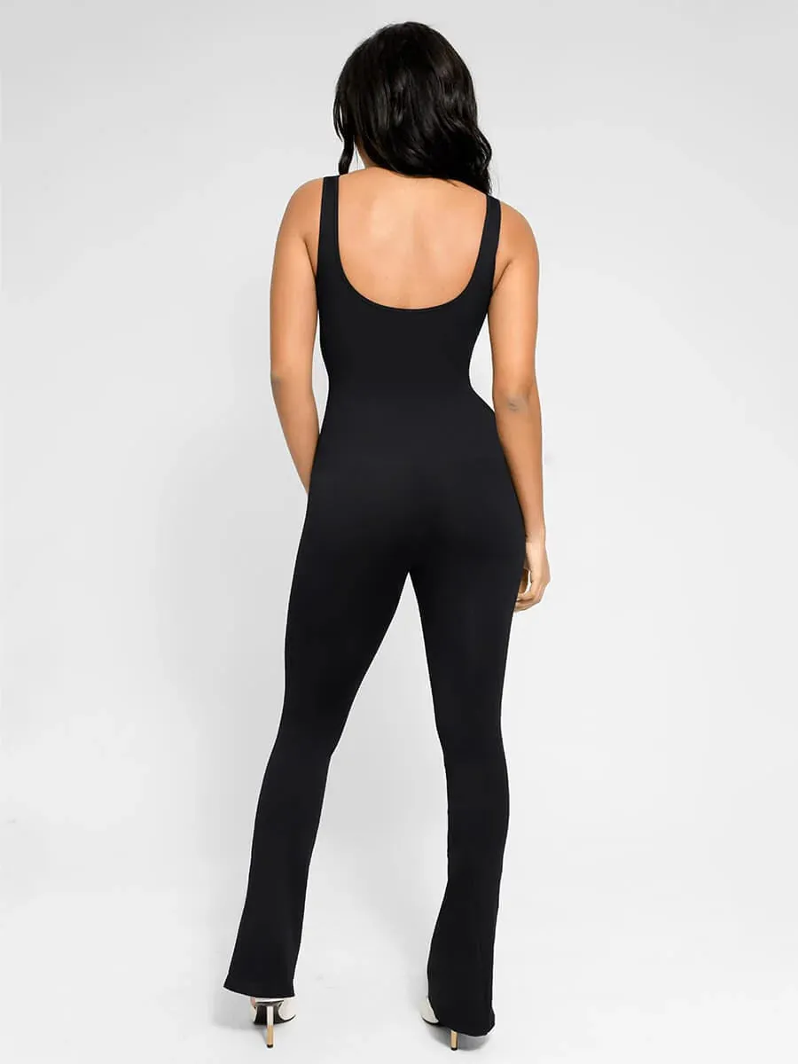 Seamless Snatched Flare Jumpsuit