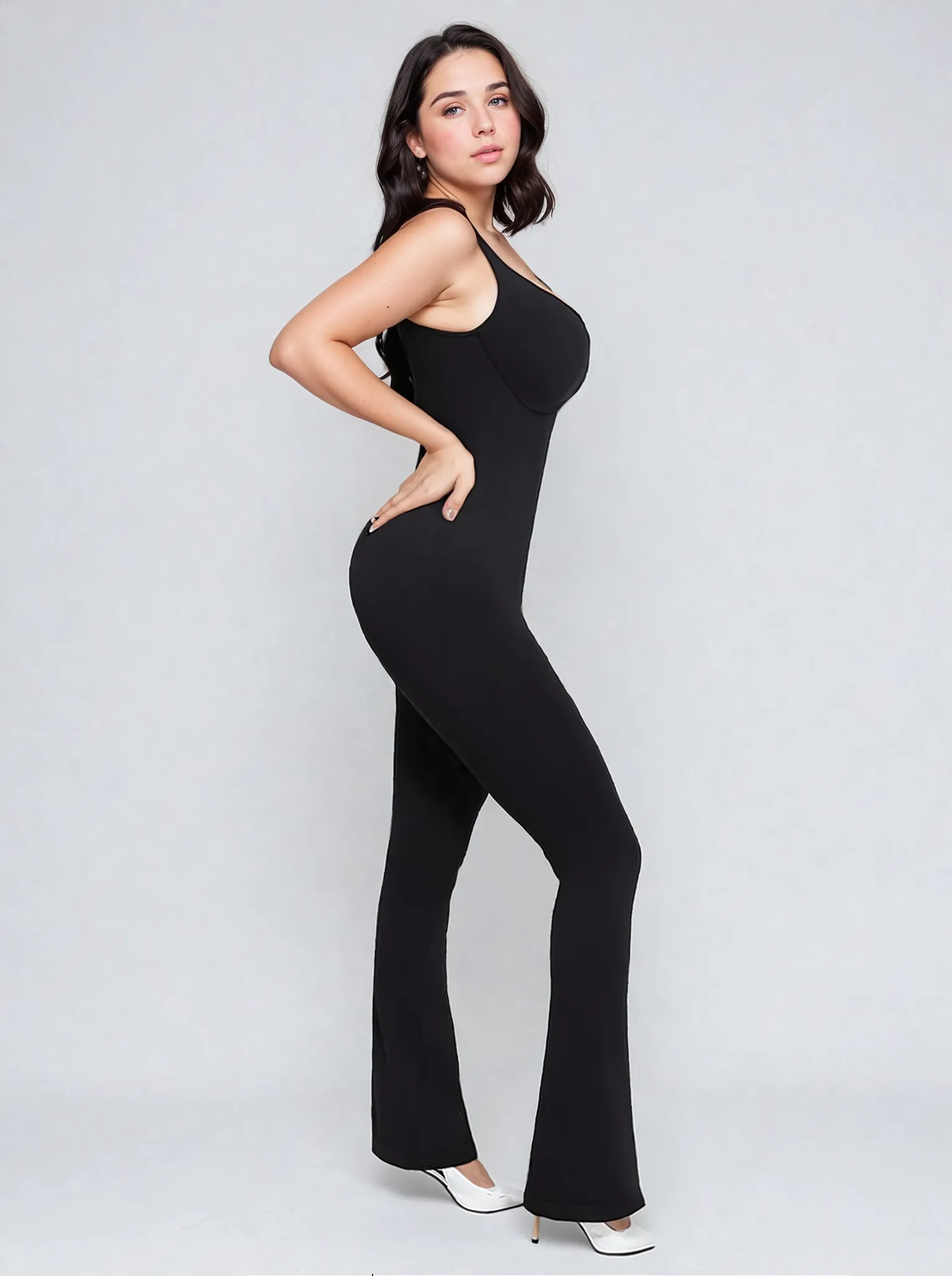 Seamless Snatched Flare Jumpsuit