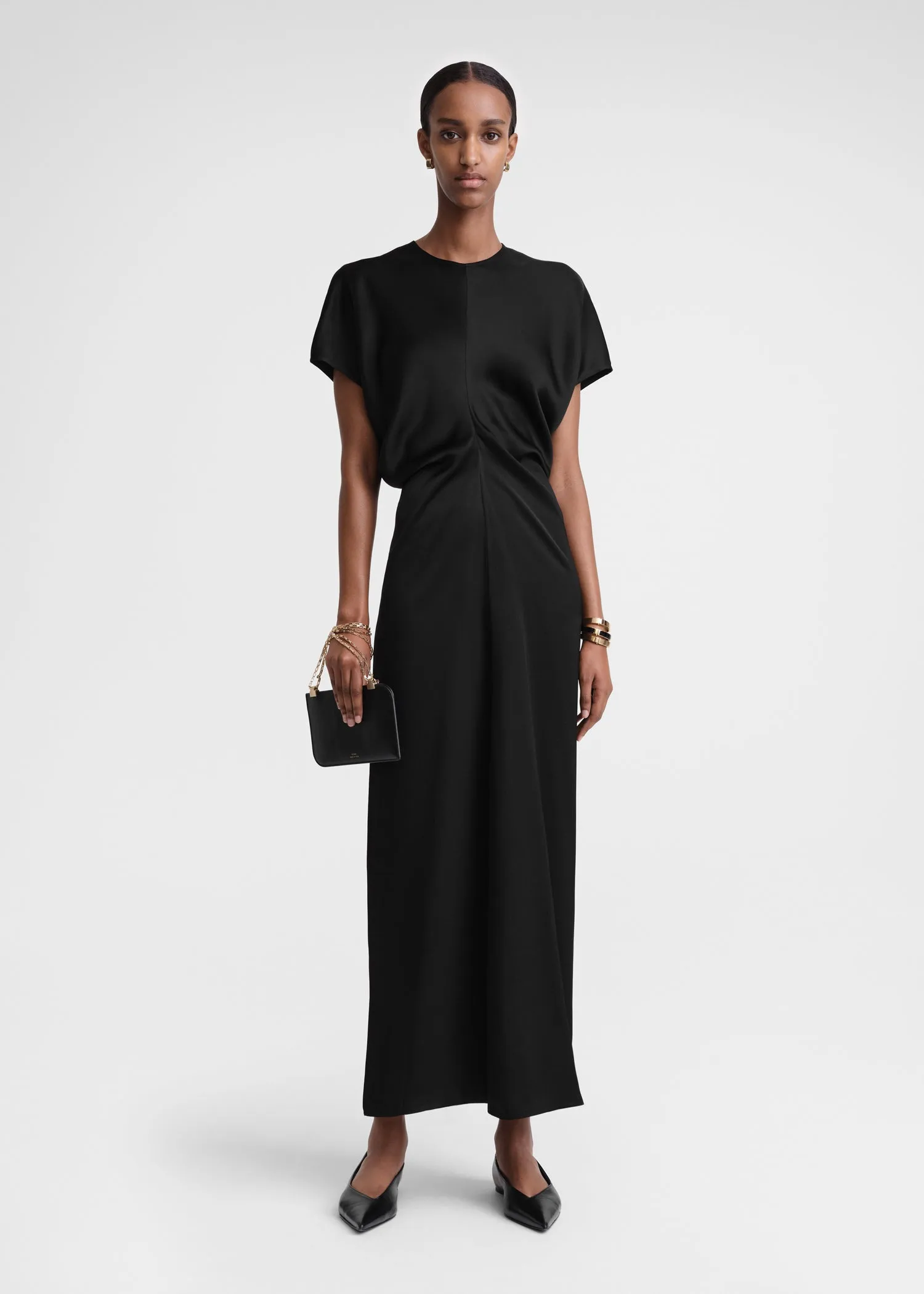 Slouch waist dress black