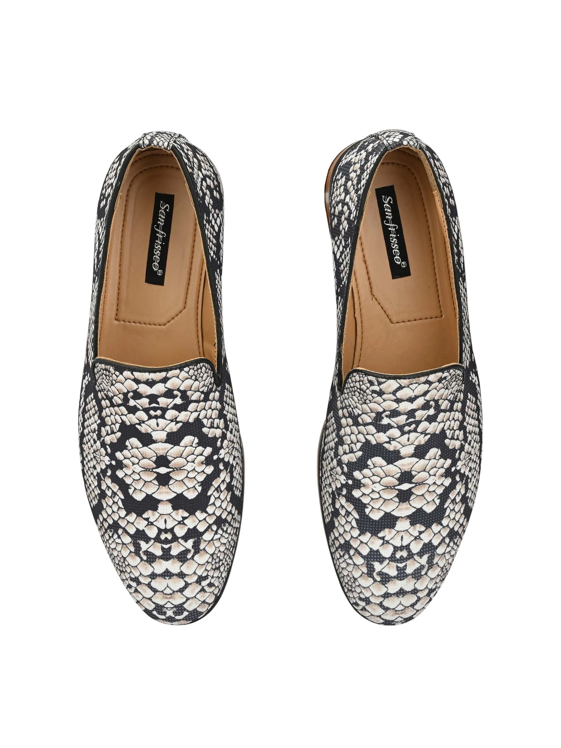 Snake Print Loafers