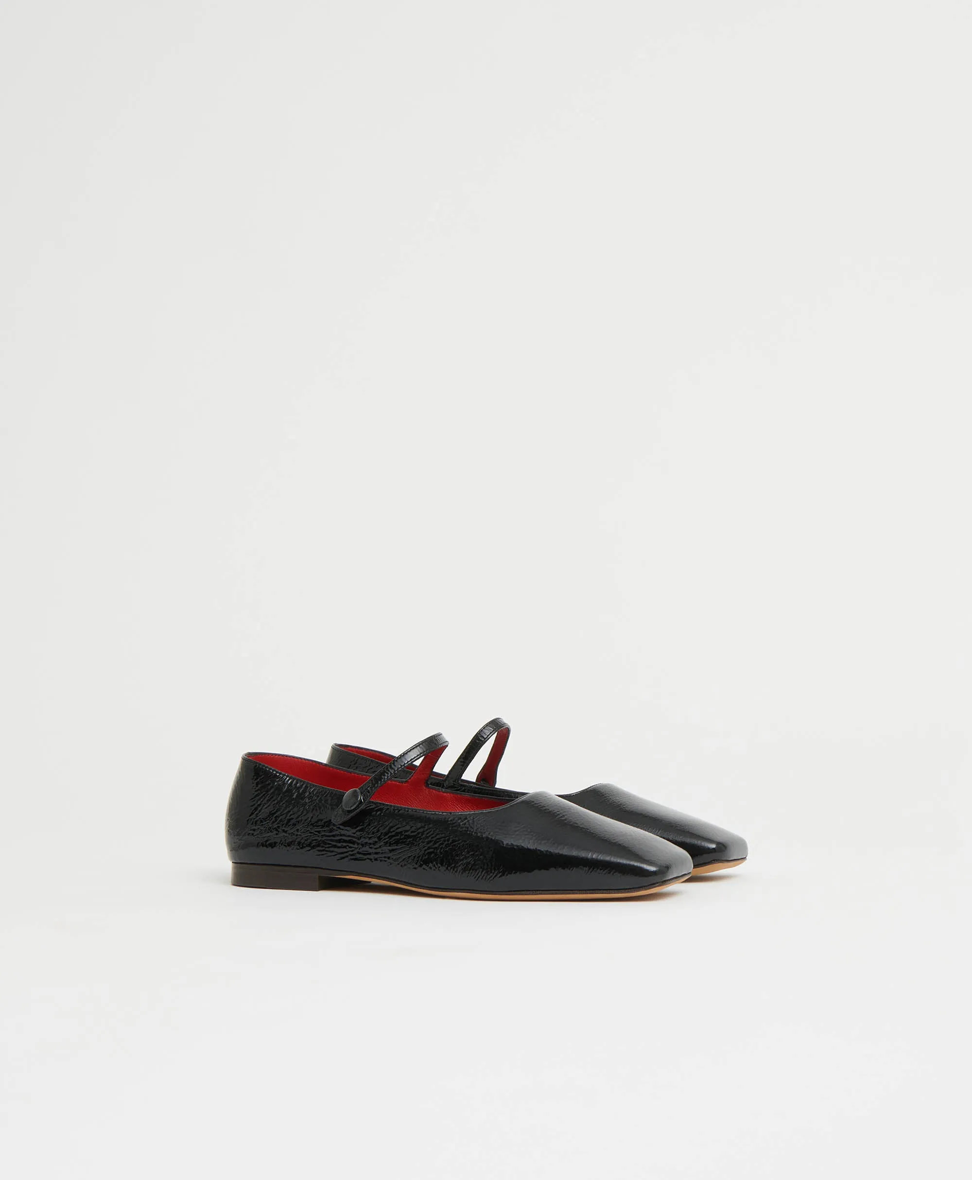 Square Toe Mary Jane - Black/Flamma Naplak