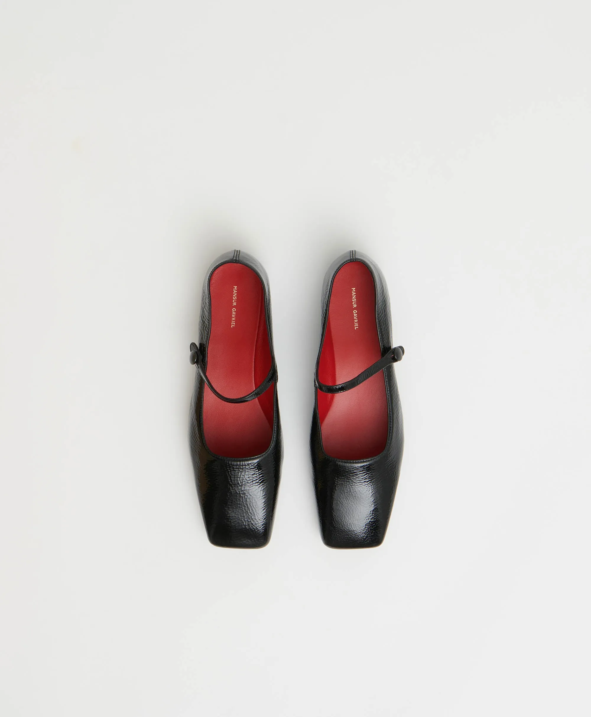 Square Toe Mary Jane - Black/Flamma Naplak