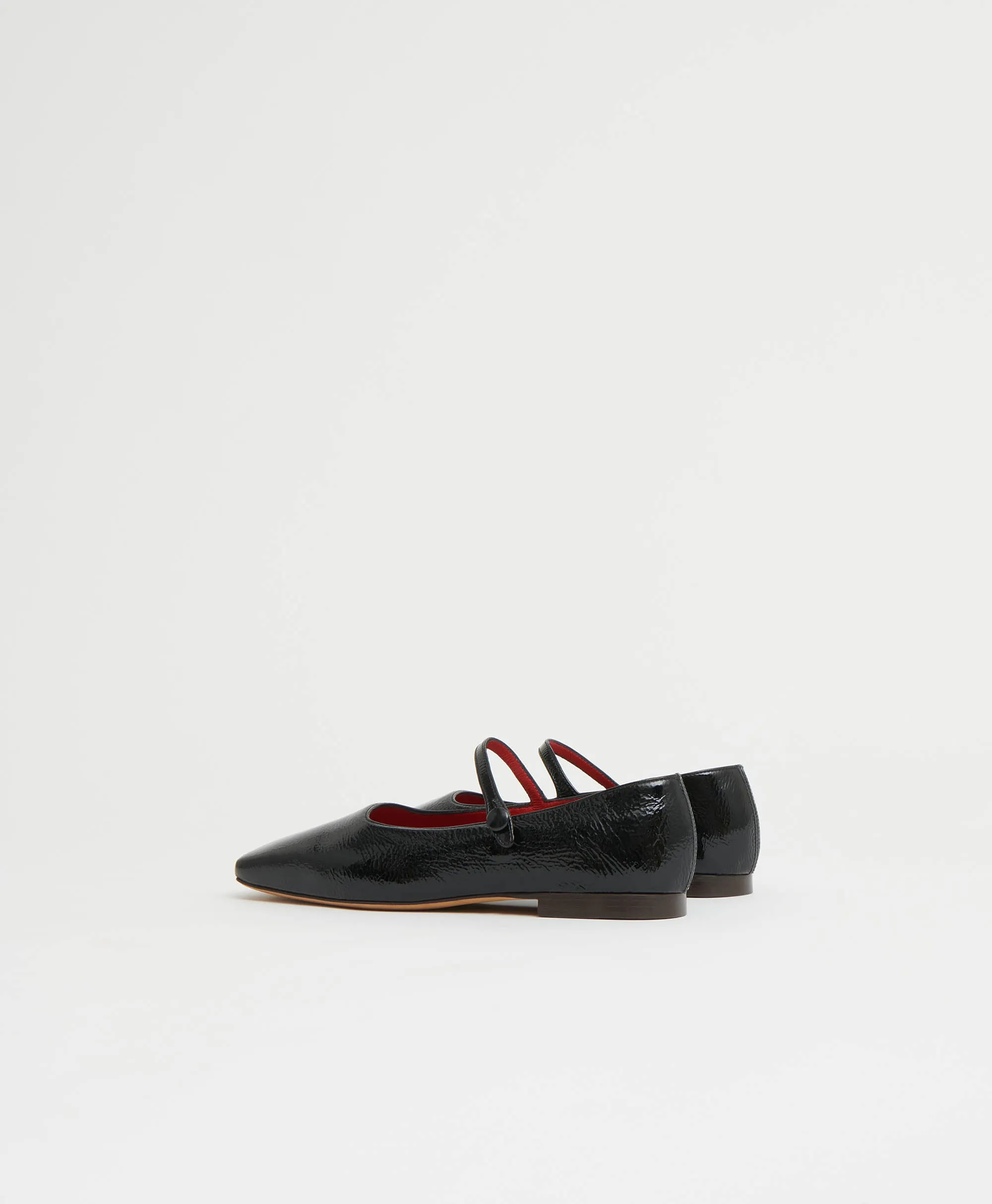 Square Toe Mary Jane - Black/Flamma Naplak