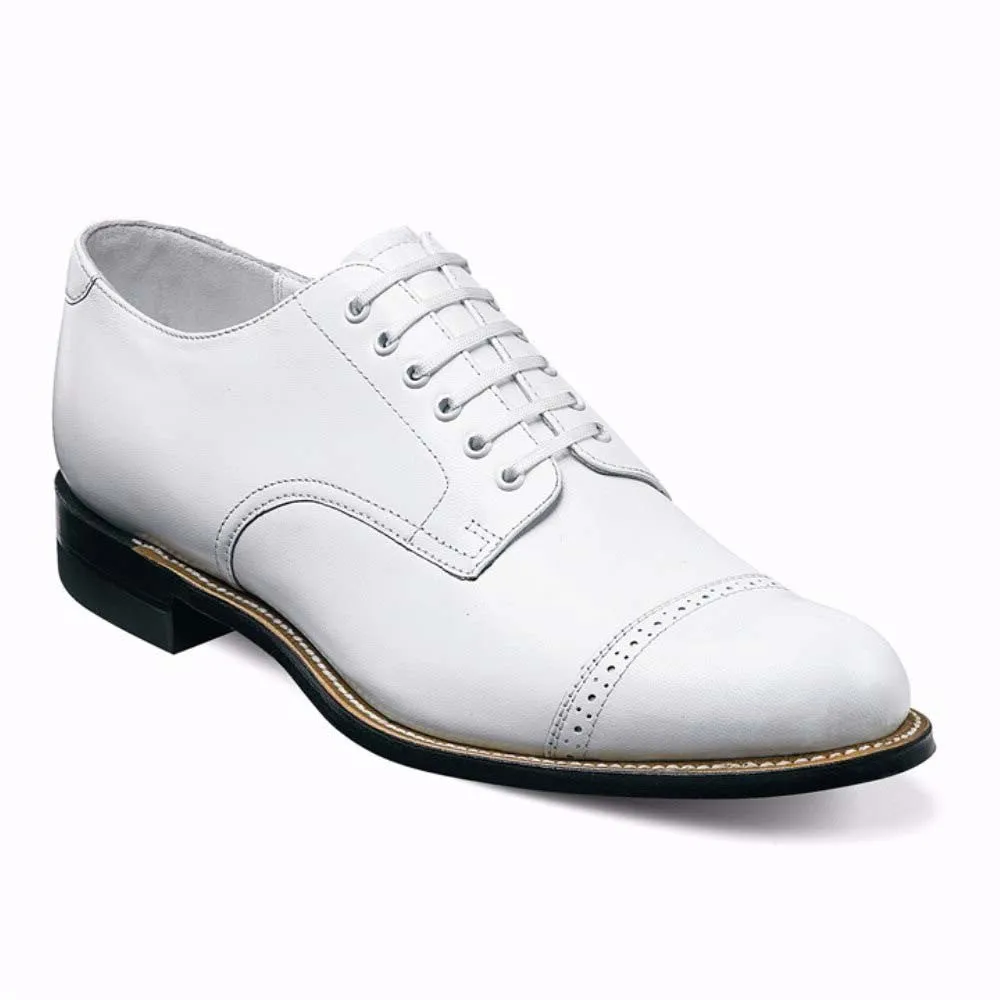 Stacy Adams Madison White Cap Toe Oxfords