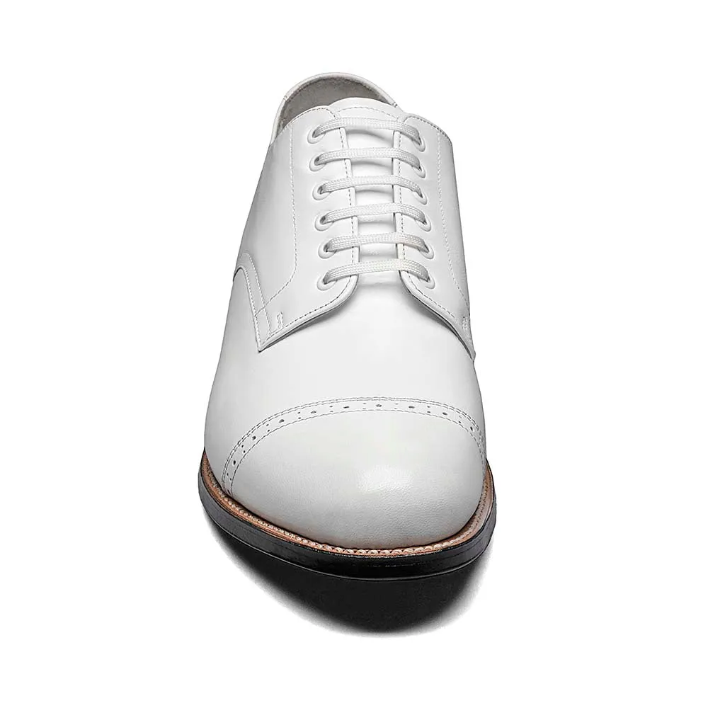 Stacy Adams Madison White Cap Toe Oxfords