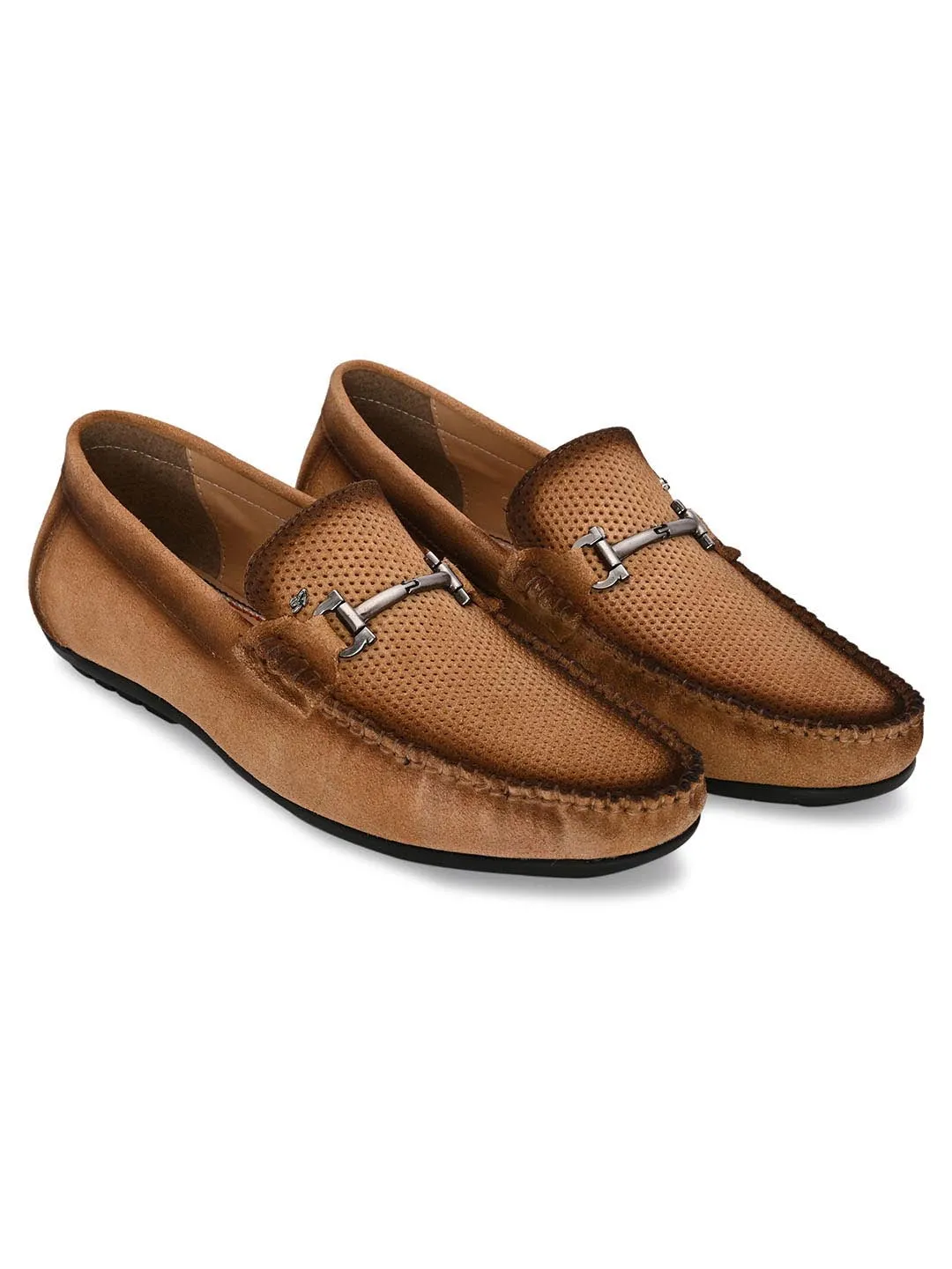 Stitch Tan Loafers