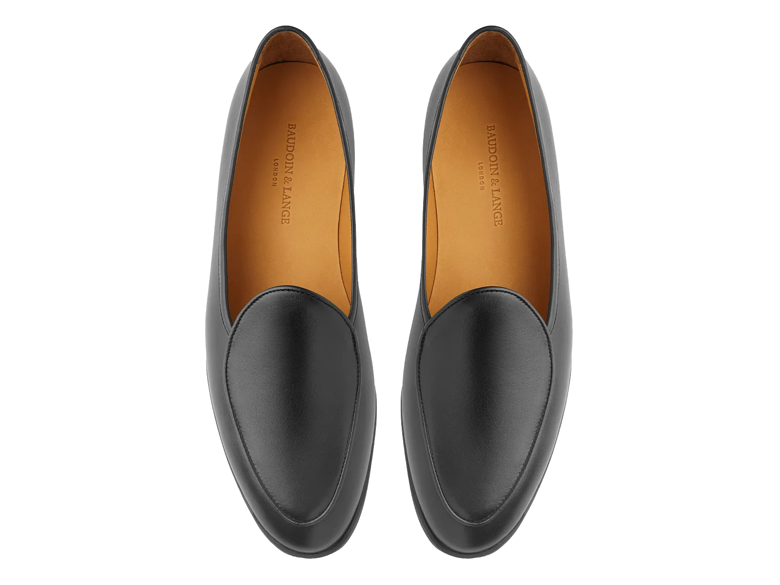 Stride Loafers in Black Milled Calf