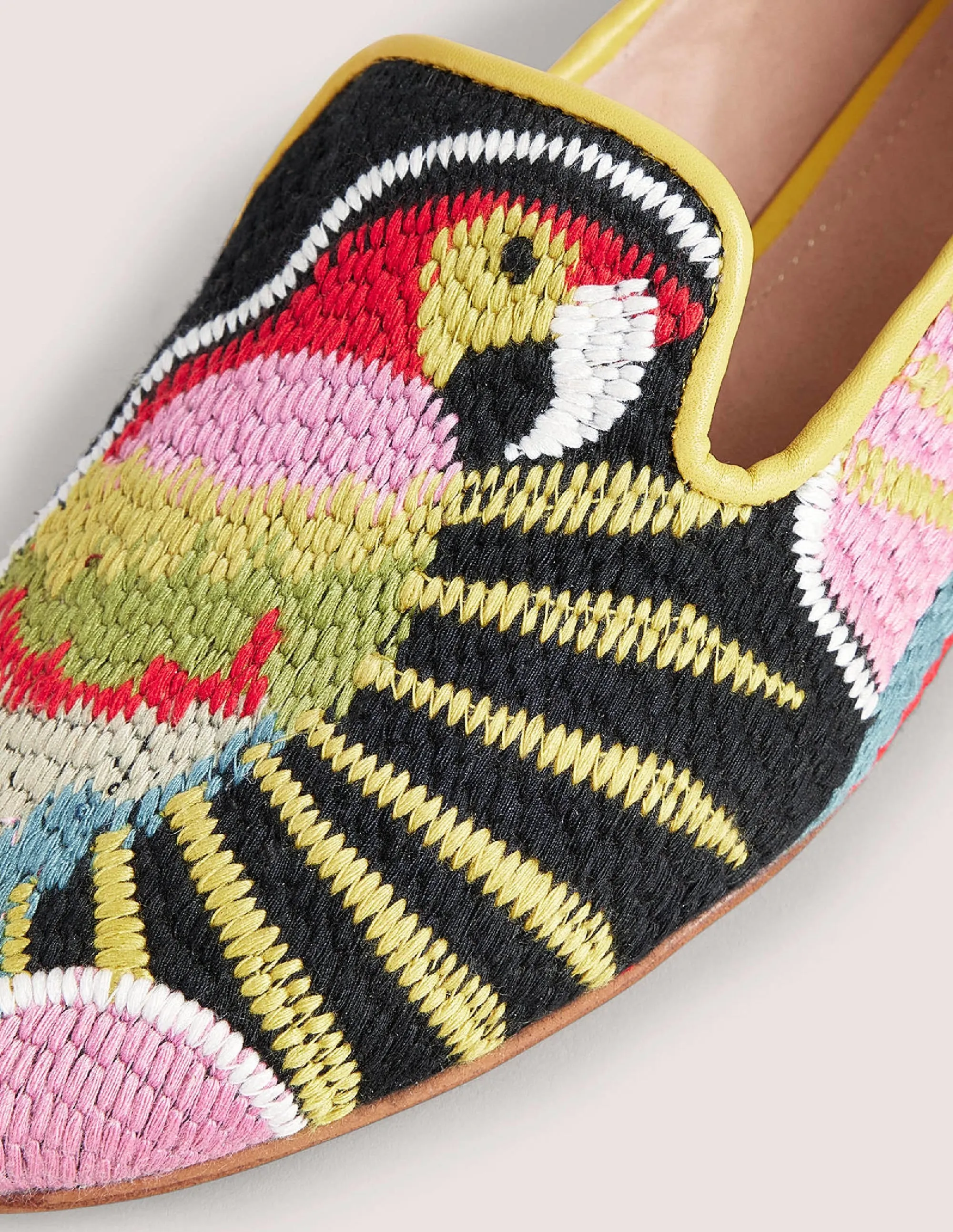 Tapestry Embroidered Loafers-Parrot