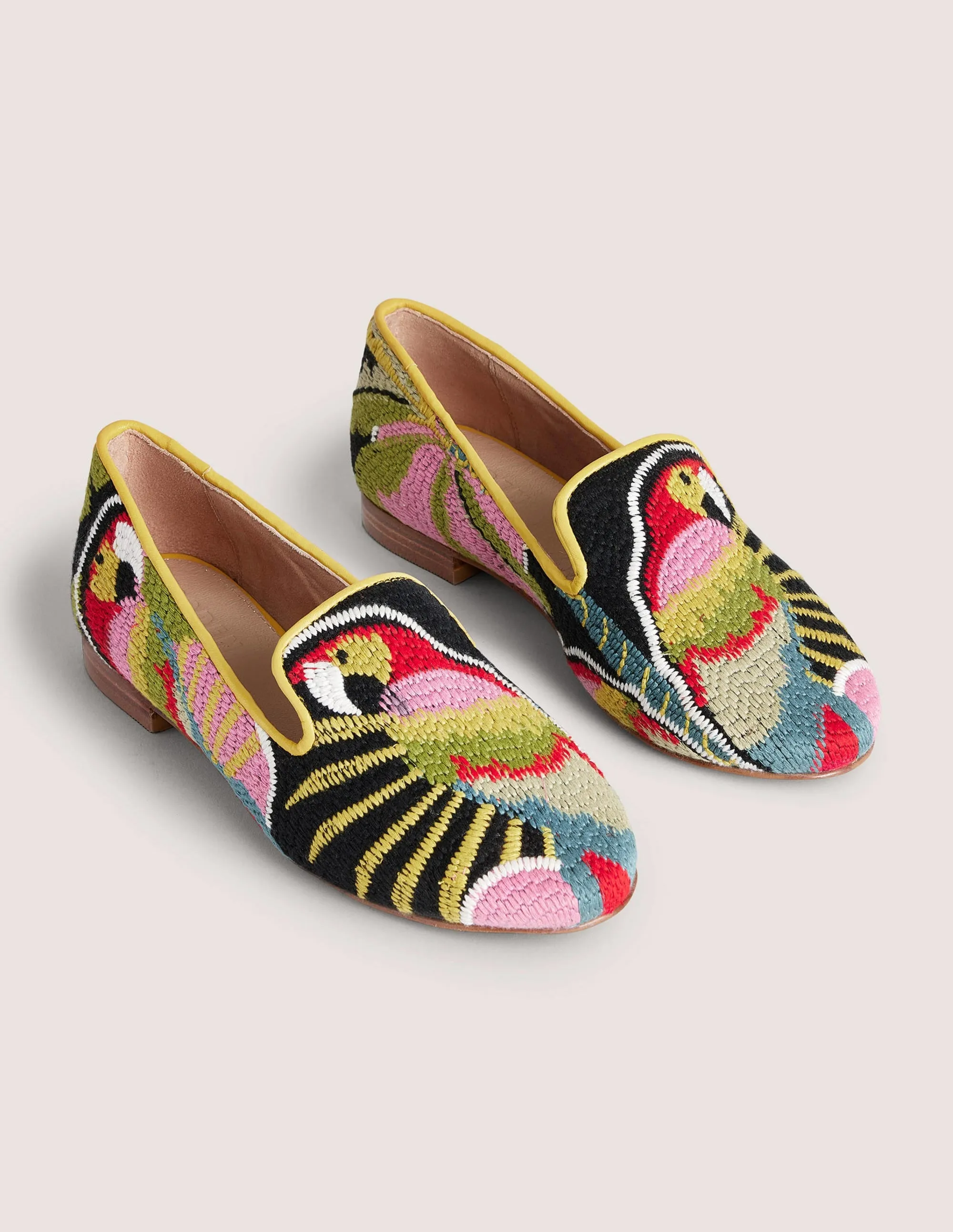 Tapestry Embroidered Loafers-Parrot