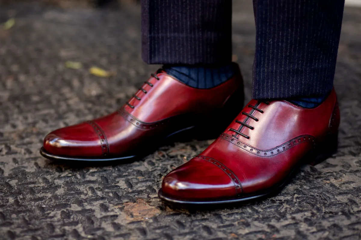 The Brando Semi-Brogue Oxford - Oxblood