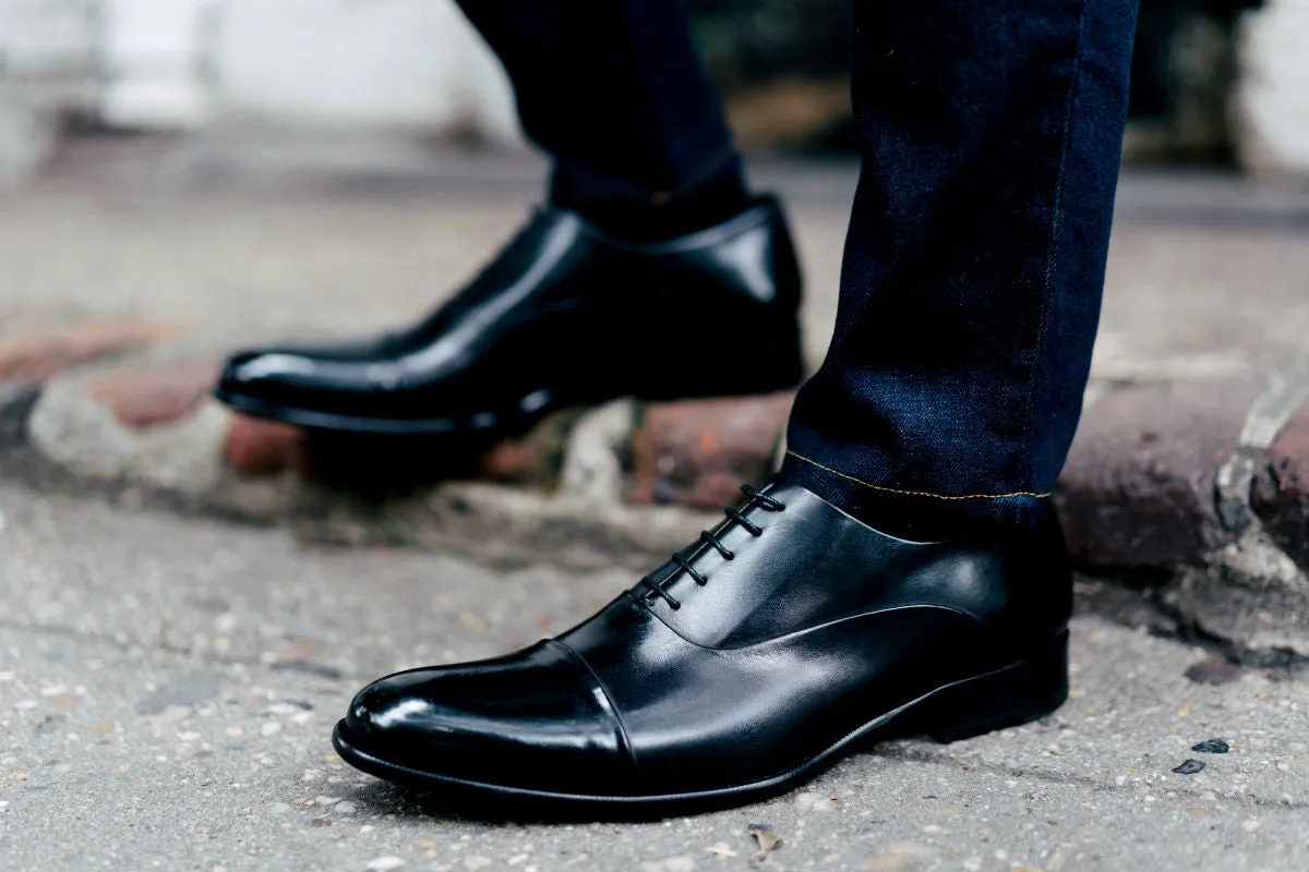 The Cagney Cap-Toe Oxford - Nero