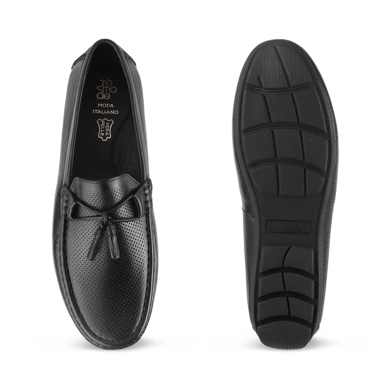 The Otie Black Men's Leather Loafers