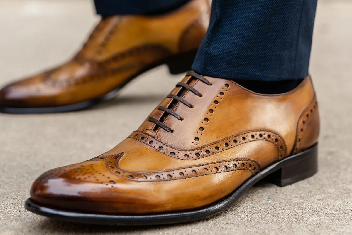 The West II Wingtip Oxford - Tobacco