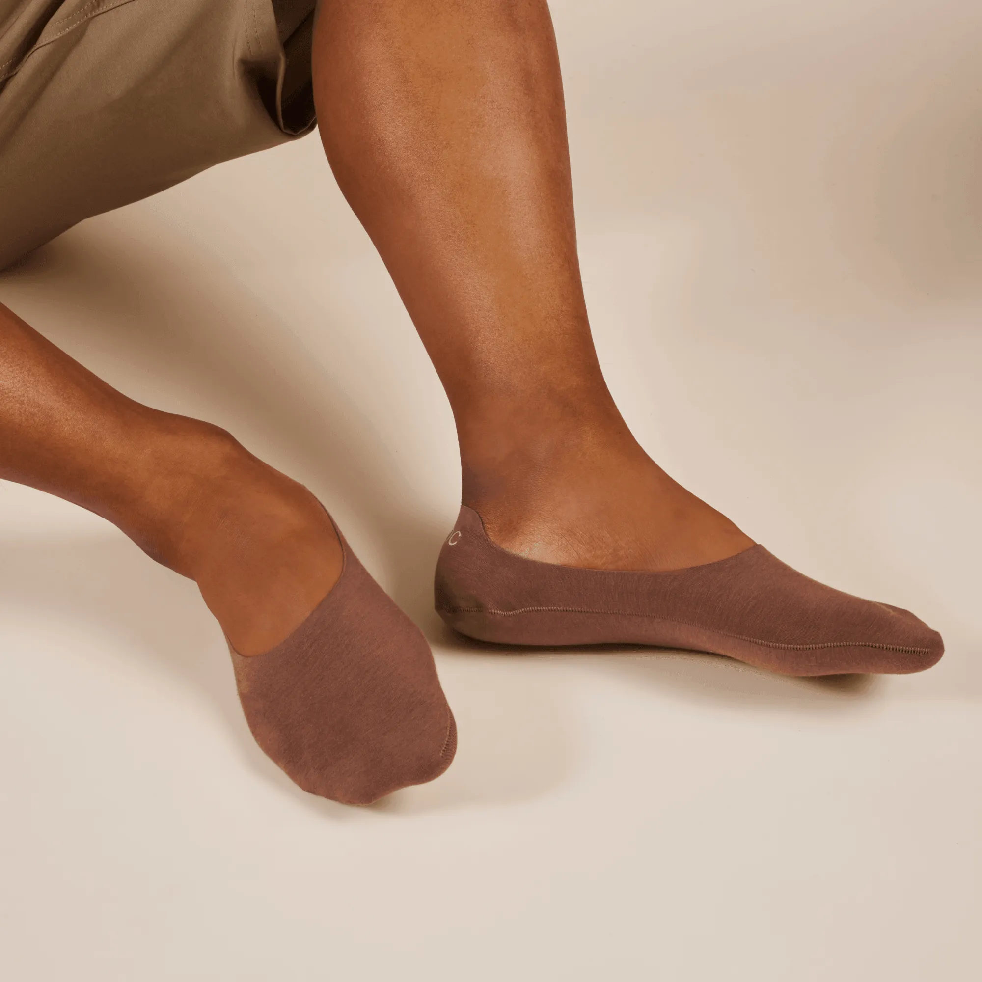 Toffee Tan Cotton No Show Socks 3-Pack