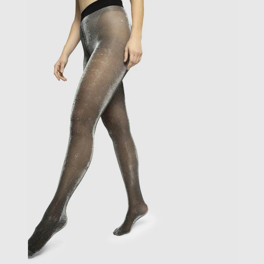 Tora Shimmery Tights: Black