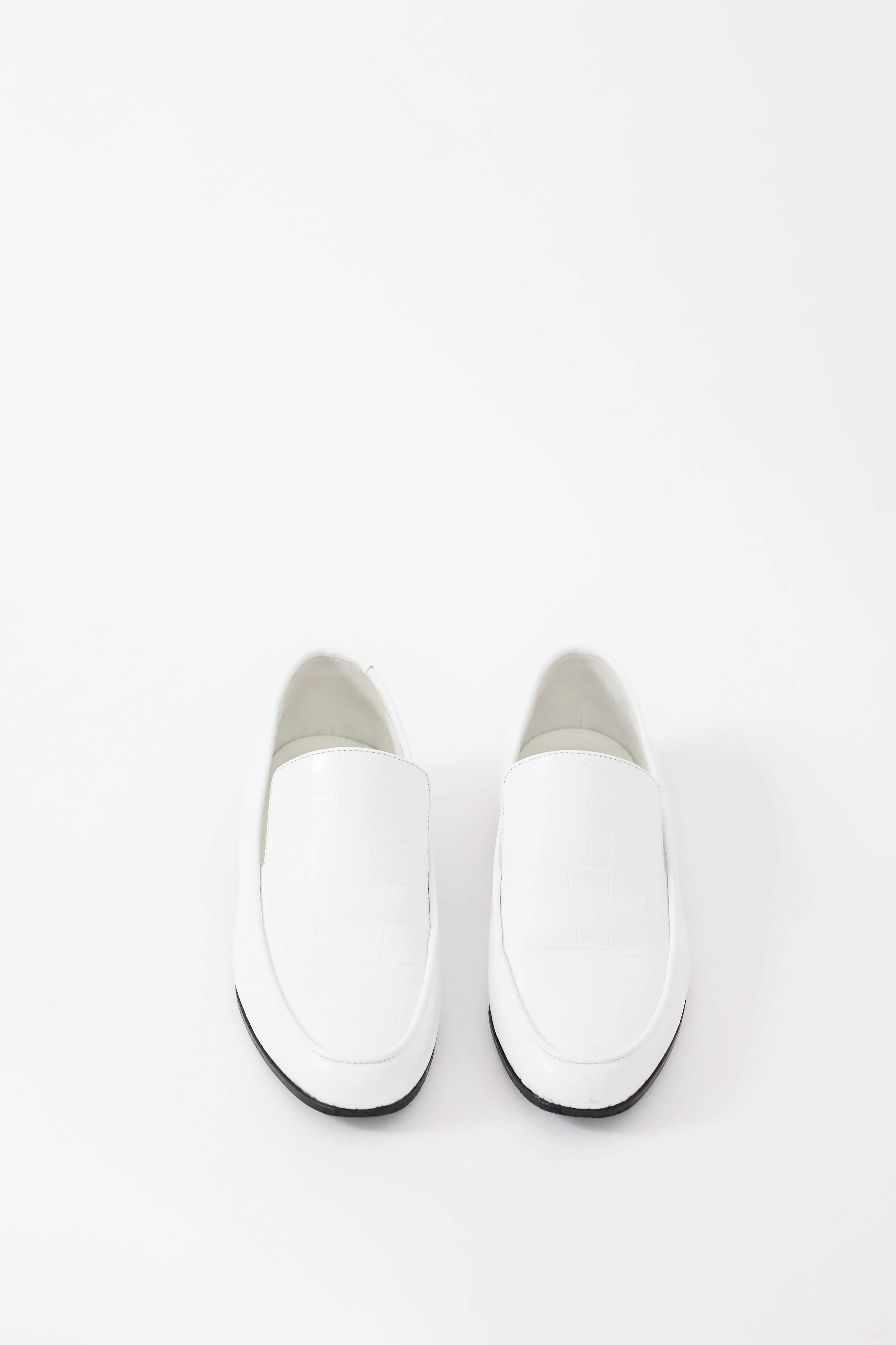 White Leather The Oval Loafer