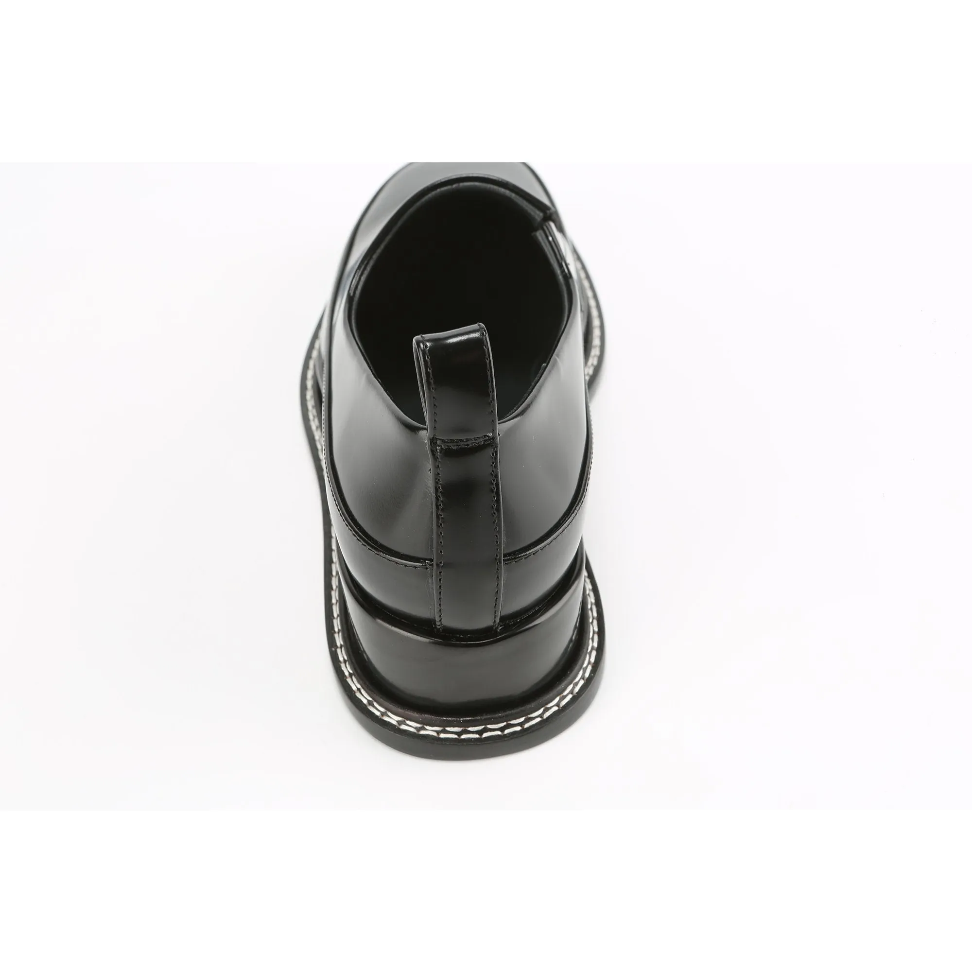 Women Ladies Glossy Flatform Flats - Black