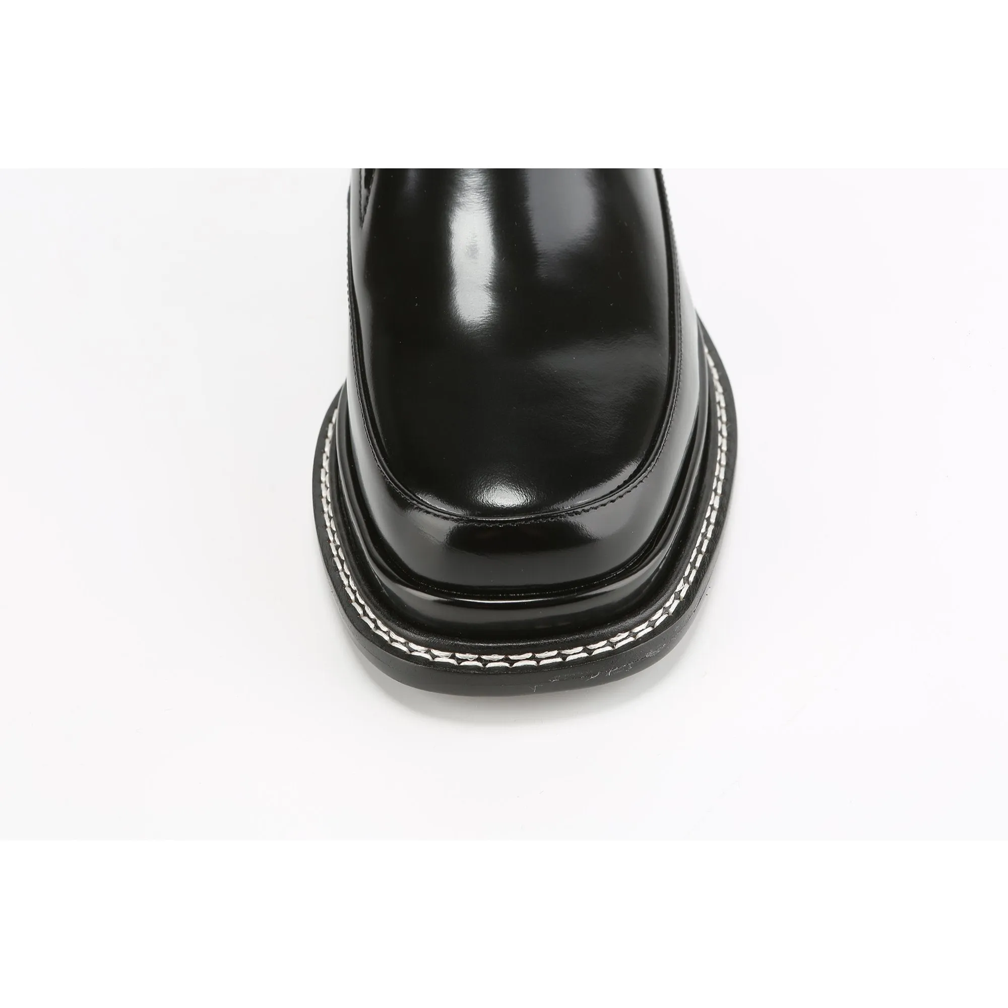 Women Ladies Glossy Flatform Flats - Black