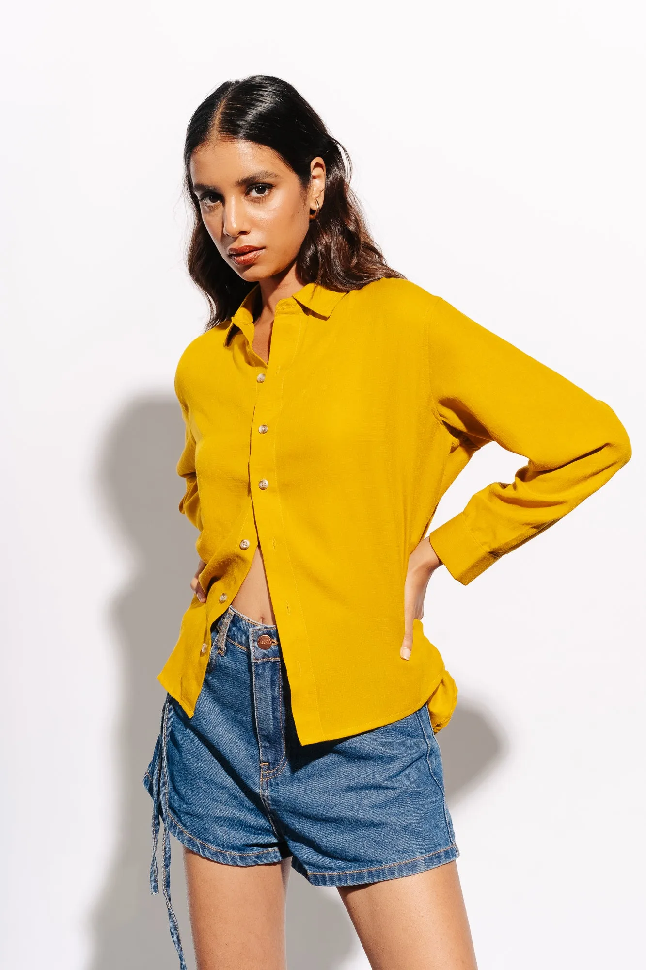 Yellow Linen Shirt